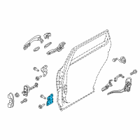 OEM 2020 Kia Sorento Hinge Assembly-Rear Door Diagram - 793502B000