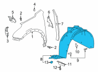 OEM Buick Envision Fender Liner Diagram - 84951620