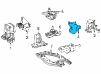 OEM 2017 Toyota Mirai Rear Bracket Diagram - G2321-62010