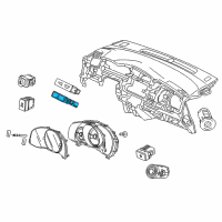 OEM 2017 Honda Fit Switch Assembly, Hazard Diagram - 35510-T5R-A01