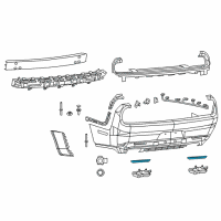 OEM 2017 Dodge Challenger Reflector-FASCIA Diagram - 68211188AA