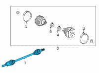 OEM 2021 Buick Encore GX Axle Assembly Diagram - 60005021