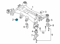 OEM BMW Z4 RUBBER MOUNTING FRONT:331020 Diagram - 33-31-6-877-261