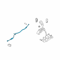 OEM Ford Shift Control Cable Diagram - 7T4Z-7E395-A