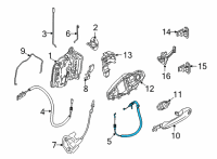 OEM BMW X6 BOWD.CABLE, OUTSIDE DOOR HAND Diagram - 51-21-7-474-622