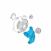 OEM 1988 Ford F-350 Alternator Bracket Diagram - E7TZ10156B