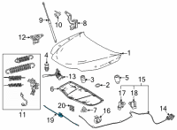 OEM Lexus NX450h+ JUNCTION ASSY, HOOD Diagram - 53640-78010