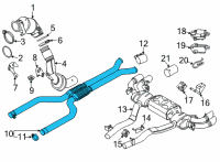 OEM 2021 BMW X5 FRONT SILENCER WITH FRONT PI Diagram - 18-30-8-746-786