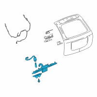 OEM Pontiac Torrent Handle Asm-Lift Gate Outside Diagram - 15285069