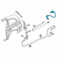 OEM 2011 Honda Odyssey Cable, Fuel Lid Opener Sensor Diagram - 74380-TK8-A01