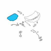 OEM 2012 Infiniti G37 WEATHERSTRIP Trunk Lid Diagram - 84830-JL00A