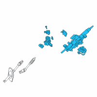 OEM 2015 Toyota Sequoia Column Assembly Diagram - 45250-0C260