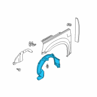 OEM 2006 Pontiac Torrent Fender Liner Diagram - 25950044