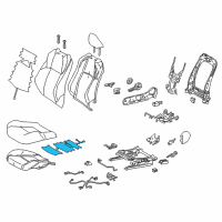 OEM 2020 Toyota C-HR Seat Cushion Heater Diagram - 87510-F4030