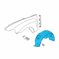 OEM Chevrolet SSR Fender Liner Diagram - 15774266