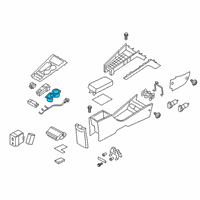 OEM 2022 Hyundai Kona Electric Cup Holder Assembly Diagram - 84670-K4000-TRY