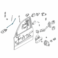 OEM 1996 BMW 740iL Front Left Door Handle Bowden Cable Diagram - 51-21-8-215-697