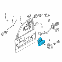 OEM 1999 BMW 740i Front Left Door Handle Diagram - 51-21-8-240-407