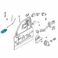 OEM 1999 BMW 740iL Interior Left Door Handle Diagram - 51-21-8-239-475