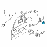 OEM 1997 BMW 750iL Right Lower Front Door Hinge Diagram - 41-51-8-184-164