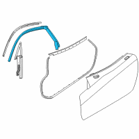 OEM 2015 Dodge Viper WEATHERSTRIP-Front Door Opening Diagram - 68096357AD