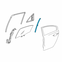 OEM 2013 Acura TSX Sash, Right Rear Door Qt Diagram - 72731-TL4-003