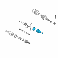 OEM 2005 Saturn L300 Boot Kit, Front Wheel Drive Shaft Tri-Pot Joint Diagram - 22692048