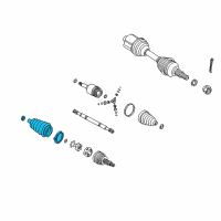 OEM 2005 Saturn L300 Boot Kit, Front Wheel Drive Shaft Cv Joint Diagram - 22692050