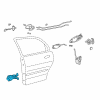 OEM 2003 Kia Optima Hinge Assembly-Rear Door Upper Diagram - 794103C000