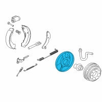 OEM 1996 GMC C1500 Plate, Rear Brake Backing Diagram - 18013181