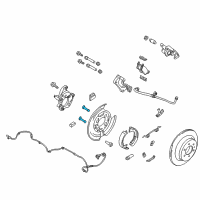 OEM 2017 Ford F-150 Park Brake Shoes Pin Diagram - CL3Z-2069-A