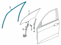 OEM Honda Civic CHANNEL, L- FR Diagram - 72275-T20-A01