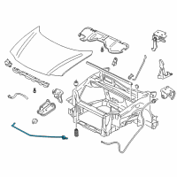 OEM 1998 Oldsmobile Silhouette Rod Asm-Hood Hold Open Diagram - 10352197