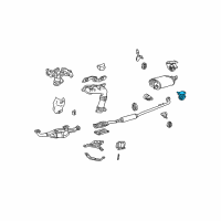 OEM 2002 Toyota Avalon Muffler W/Tailpipe Support Diagram - 17509-0A050