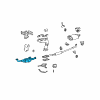 OEM 2001 Toyota Avalon Converter & Pipe Diagram - 17410-0A220