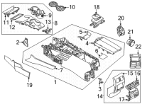 OEM 2021 Nissan Rogue Finisher-Console Box Diagram - 96930-6RR1A