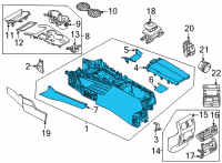 OEM Nissan Rogue CONSOLE BOX-CENTER Diagram - 96910-6RR5A