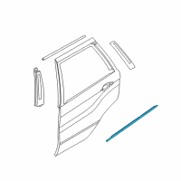 OEM 2009 BMW X6 Outer Weatherstrip, Rear Left Door Diagram - 51-35-7-187-217