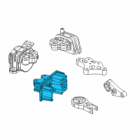 OEM 2018 Jeep Renegade Bracket-Engine Mount Diagram - 68267889AA