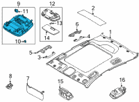 OEM 2020 Hyundai Sonata Lamp Assembly-Overhead Console Diagram - 92810-L0100-YTH