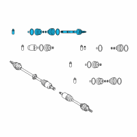 OEM 2001 Kia Rio Joint Set-Outer, LH Diagram - KK38822610