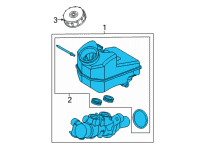 OEM Ford Bronco Sport Master Cylinder Reservoir Diagram - JX6Z-2140-K