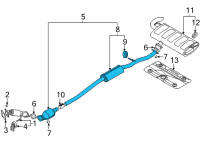 OEM Hyundai Tucson MUFFLER COMPLETE-CENTER Diagram - 28600-CW370