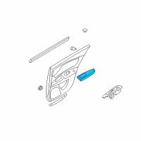 OEM 2010 Kia Optima Rear Door Armrest Assembly, Left Diagram - 833502G000J7