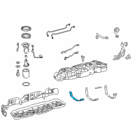 OEM 2020 Toyota Tundra Fuel Tank Assembly Strap Diagram - 77601-0C110