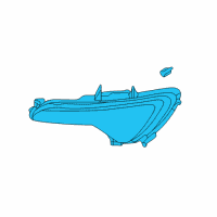 OEM 2011 Kia Sportage Front Fog Lamp Assembly, Right Diagram - 922023W000