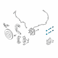 OEM 2009 Ford F-150 Caliper Mount Retainer Kit Diagram - 6L3Z-2C150-AA