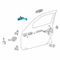 OEM 2007 Lexus LX470 Door Lock Cylinder & Key Set, Right Diagram - 69051-60191