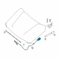 OEM 2018 Nissan NV2500 Cable Hood Lock Diagram - 65620-1PA0A