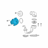 OEM 1999 Ford E-350 Econoline Club Wagon Water Pump Assembly Diagram - 4C3Z-8501-B